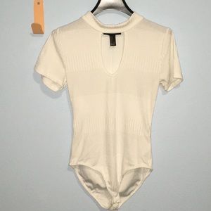 F21 White Bodysuit